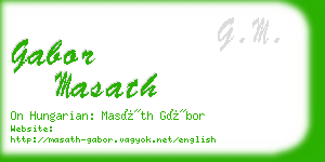 gabor masath business card